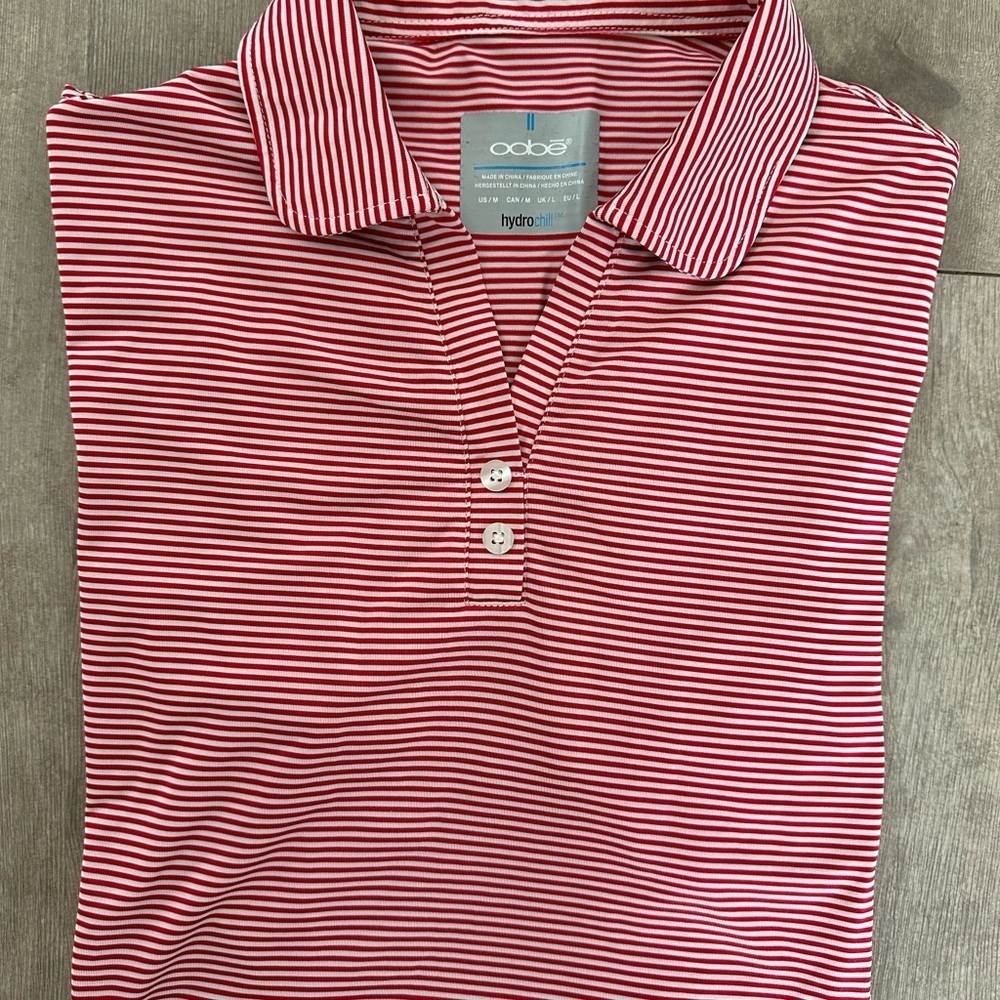 OOBE Hydrochill Short Sleeve Polo Shirt Women’s size medium Golf athletic tennis - Picture 10 of 15